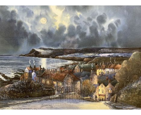 John Freeman (British 1942-): 'Robin Hood's Bay', limited edition print signed and numbered 287/500 in pen 38cm x 52cm