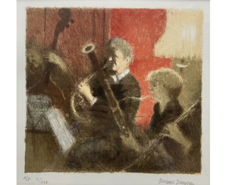 Bernard Dunstan RA (British 1920-2017): 'Schubert Octet', artist's proof lithograph signed and numbered X/XXV in pencil 27cm 