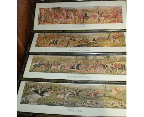 A set of 4 framed and glazed country sports / hunting prints, after 'London Published by Thomas McLean, Haymarket 1824', each