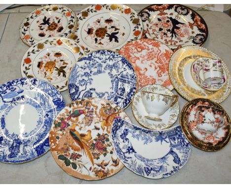 Royal Crown Derby plates and similar to include patterns such as Mikado, Vine, Olde Avesbury and others (Qty).  In good condi