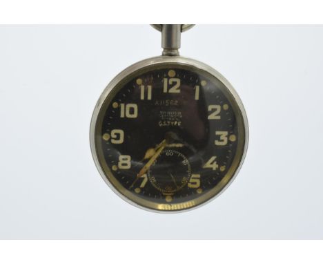 Zenith WW1 Mark V luminous military G S type top wind pocket watch. Marked with Broad Arrow to reverse, British issue possibl