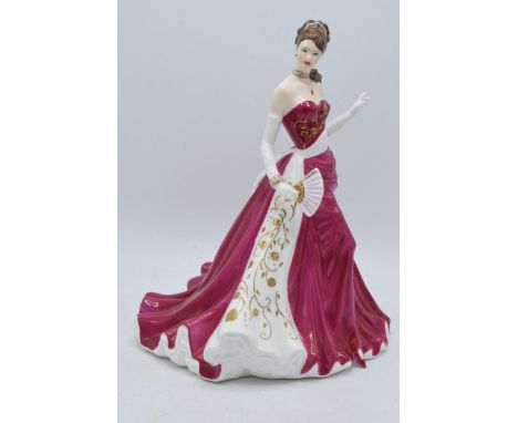 Royal Worcester limited edition lady figure Ruby CW769.  In good condition with no obvious damage or restoration.