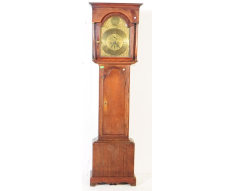 An early 19th century George III North Country oak eight day cased&nbsp; longcase / grandfather clock, W Tickle of Newcastle.