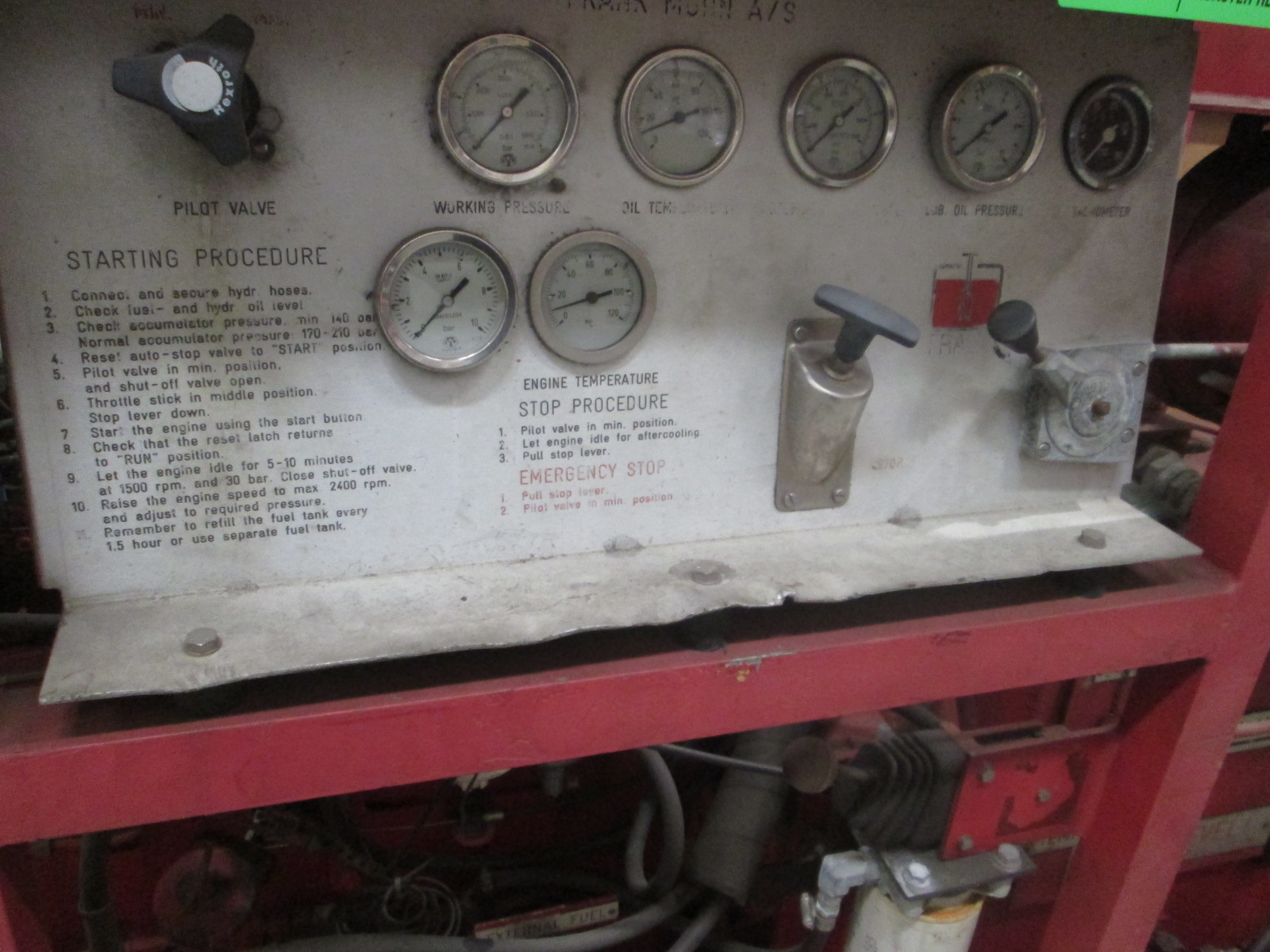 FRAMO BOOM WINCH HYDRAULIC POWER PACK WITH CUMMINS 152 HP DIESEL ENGINE ID 400048