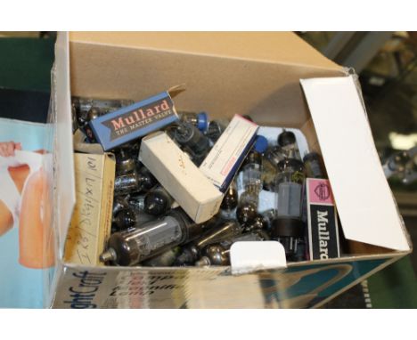 A BOX OF VINTAGE RADIO VALVES