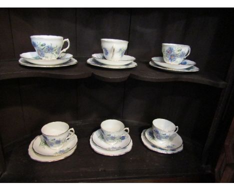 A set of Royal Vale teacup saucers and side plates
