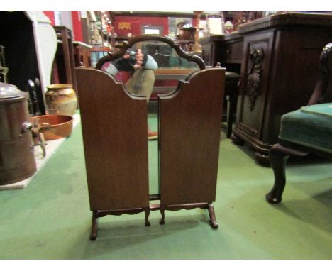 A triptych dressing table mirror