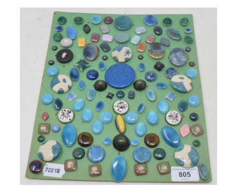 A collection of Ruskin buttons, and others similarReport by GHThe collection is from the mother of a local vendor who, if sti