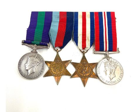 WW2 Palestine mounted medal group, GSM named T/61241 driver D  Blair  R A S C 