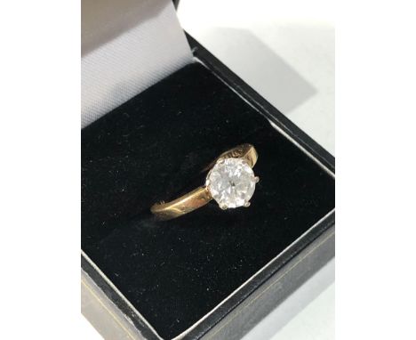 18ct gold solitaire diamond ring 1.42ct 