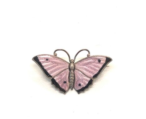 small Charles Horner enamel butterfly ladies brooch, overall good condition 