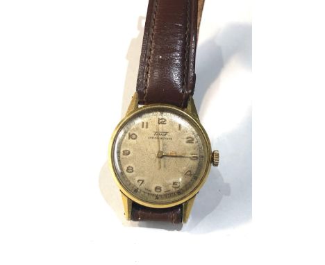 1940s Tissot Antimagnetique gents wristwatch presentation back dated 1948, watch winds and ticks but no warranty given 