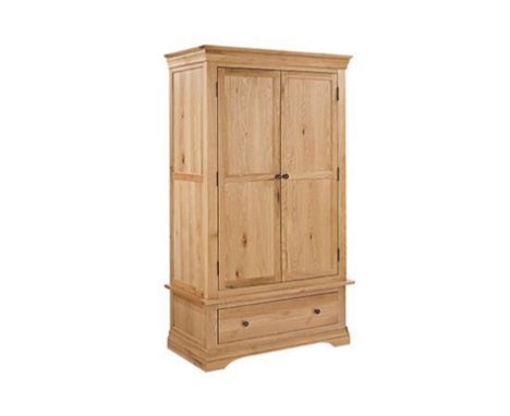 New light oak 2 Door Wardrobe with one drawer under 