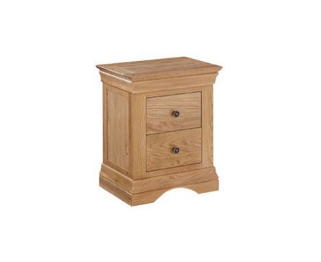 Pair of new light oak 2 drawer bedside cabinets, each 53 wide x 39.5 deep x 63.5 high 