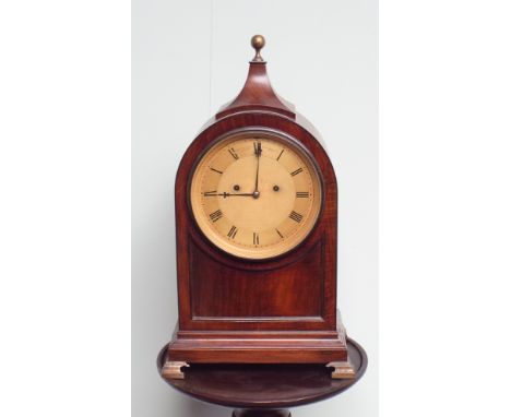 George III bracket clock in mahogany arched case with circular gilt dial by James McCabe Royal Exchange London no. 2895 with 