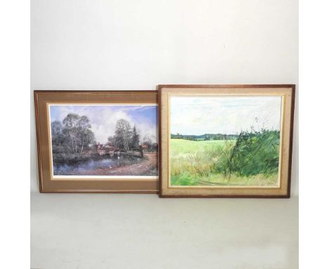 Clive Madgwick, 1934-2005, Dedham, Suffolk, lithograph, signed in pencil by the artist, 54 x 77cm, together with Atkinson, 20