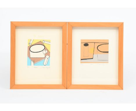 ‡Nicholas Homoky (born 1950) Line, 1992 lithograph on paper, framed, and another titled 'Labas', by Nicholas Homoky,1990 both