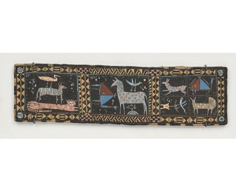 ‡Joanna Veevers (born 1960) Penny Ride, He's No Dark Horse, a circular, ceramic plaque, mounted, a rectangular plaque and nin