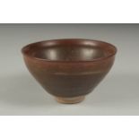 A CHINESE SONG STYLE HARE'S FUR TEA BOWL, 12.5cm diameter.