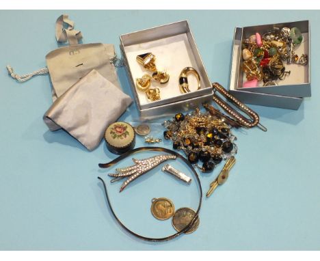 A quantity of costume jewellery, including some by Christian Dior and Burberry.