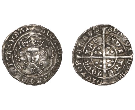 Edward IV (First reign, 1461-1470), Light coinage, Groat, Coventry, class VI/V mule, mm. sun/rose, c on breast, quatrefoils b