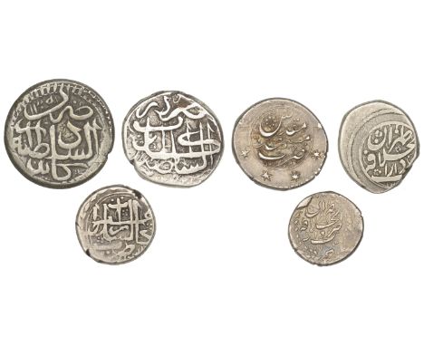 Qajar, Nasir al-din Shah, Qirans (2), Dar al-Khilafat Tehran, date off flan, Muqaddas Mashhad 128(0)h (A 2930; ICV 3841); Hal