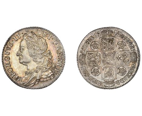 George II (1727-1760), Shilling, 1747, roses (ESC 1728; S 3702). Light graffito before the face, otherwise good very fine, ir