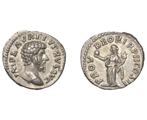 Roman Imperial Coinage, Lucius Verus, Denarius, 161-2, imp l avrel vervs avg, cuirassed and bare-headed bust right, rev. prov