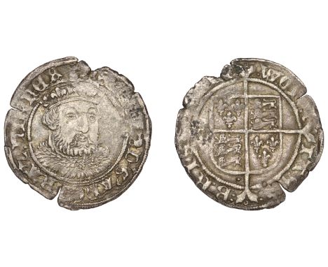 Henry VIII (1509-1547), Third coinage, Groat, Bristol, mm. WS monogram on rev. only, second bust, annulets in fork ends, 2.18