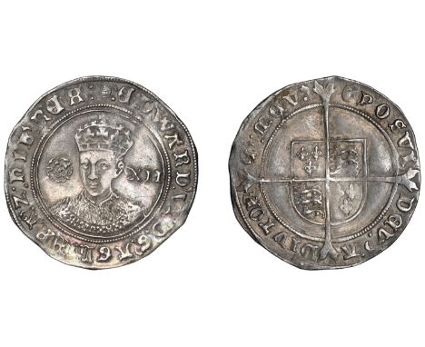 Edward VI (1547-1553), Third period, Fine issue, Shilling, mm. tun, 5.92g/8h (N 1937; S 2482). Flan slightly creased, otherwi