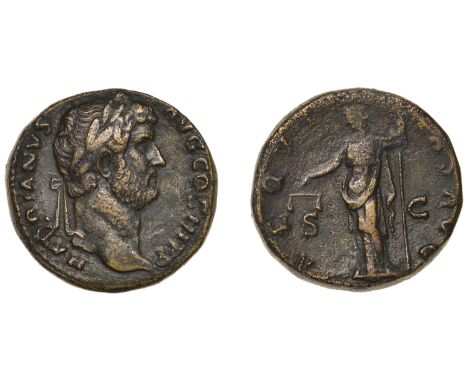 Roman Imperial Coinage, Hadrian, Sestertius, c. 137-8, laureate draped bust right, rev. Æquitas standing left, holding scales