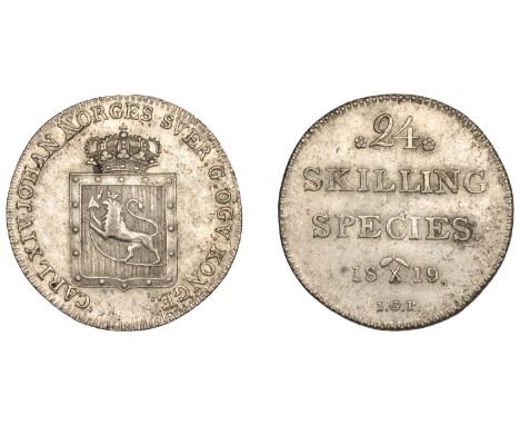 Norway, Carl XIV Johan, 24 Skilling, 1819igp, Kongsberg (NM 30B; KM 288). Good very fine £150-£180