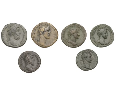 Roman Imperial Coinage, Trajan, As, 98-9, laureate head right, rev. Victory advancing left, holding shield, 10.55g (RIC 402);