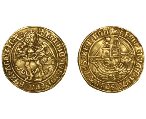 Henry VIII (1509-1547), First coinage, Angel, mm. castle, 5.12g/8h (Whitton p.187, (ii)1; SCBI Schneider 557-8; N 1760; S 226