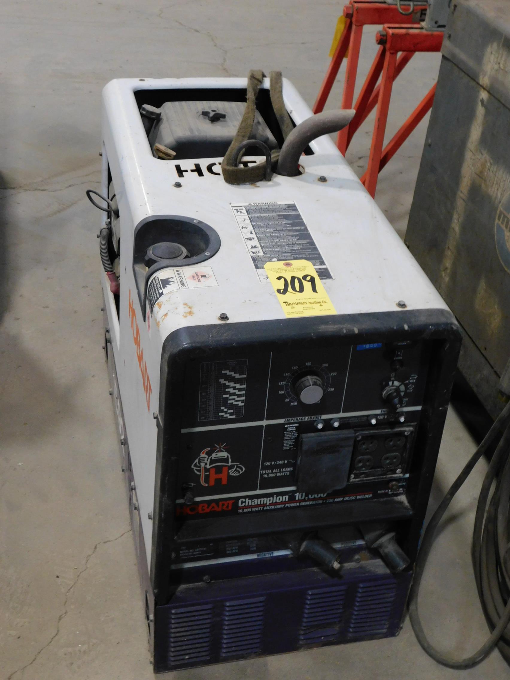 Hobart Champion 10,000 GasPowered Welder/Generator, SN LB072793, 1,627