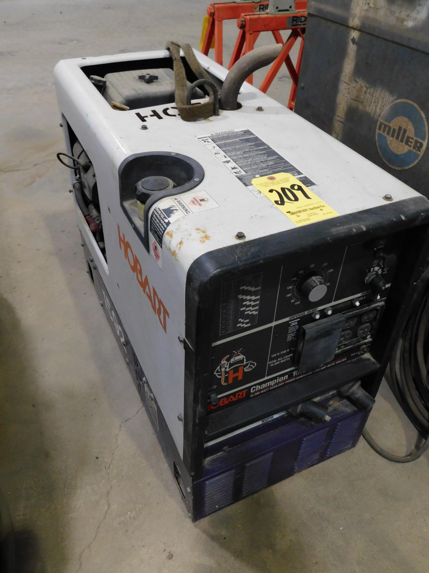 Hobart Champion 10,000 GasPowered Welder/Generator, SN LB072793, 1,627