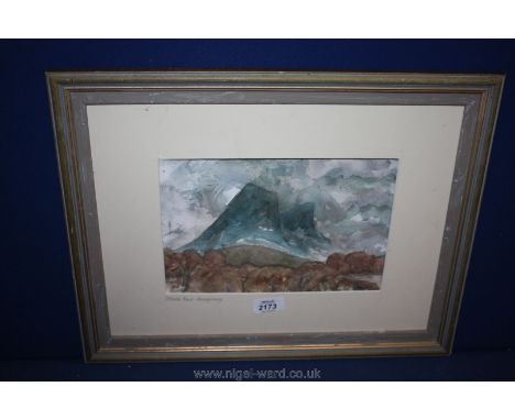 A Watercolour of Skirrid Fawr initialled S. K. lower right unglazed, 10" x 7"