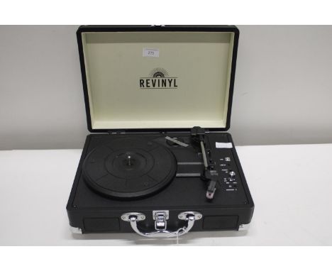 A vintage style portable record player 