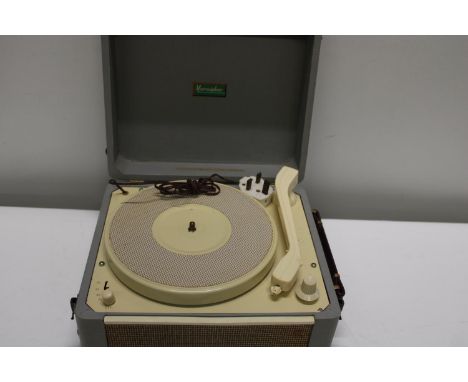 A vintage Marconiphone portable record player 