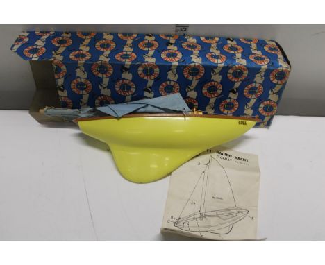 A vintage boxed Scalex racing yacht 
