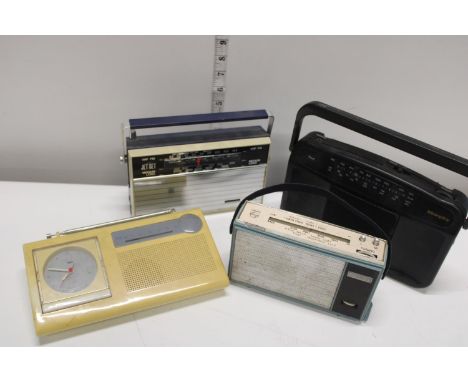 Four vintage radios 