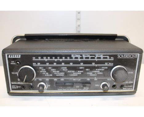 A vintage Hacker Sovereign II radio 