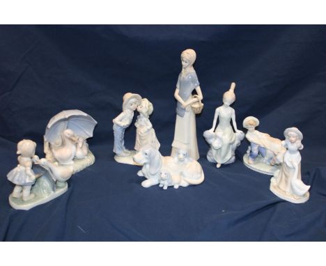 A job lot of ceramic figurines 
