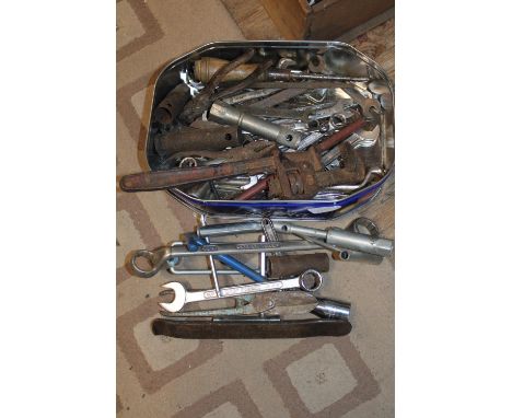 A box of assorted spanners and other tools postage unavailable 