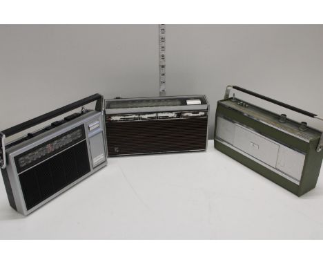 Three vintage radios - Marconi, Philips &amp; Grundig Party Boy 