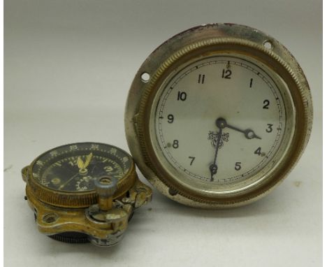 A Smiths vehicle clock and one other clock