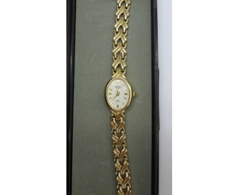 A lady's 9ct gold Rotary wristwatch, total weight with movement 17.5g