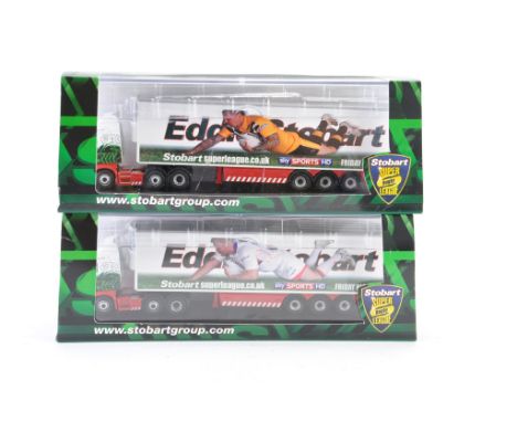 Oxford Diecast 1/76 scale Eddie Stobart Issue Super League Truck and Trailer Duo. NM/M in boxes. (2)