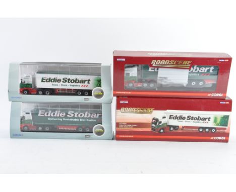 Oxford Diecast 1/76 scale Eddie Stobart Issue Truck and Trailer group. NM/M in boxes. (4)