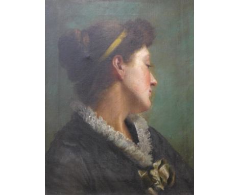 R.A. Sergeant, portrait of a lady, oil on canvas, 50 x 39cms, framed 